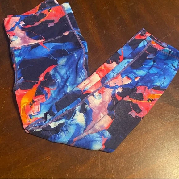 Athleta Multicolor Abstract Leggings - Picture 2 of 4